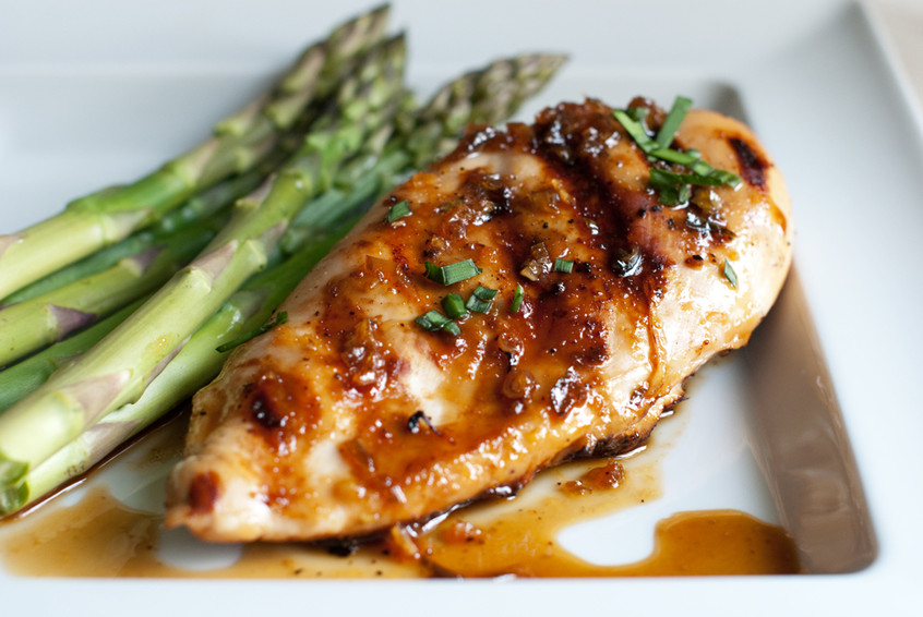 Image result for Grilled Herb Chicken Breast With Honey And Asparagus
